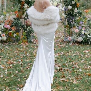 a new day Cream Faux Fur Jacket